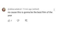 A fan's comment. (Image via YouTube)